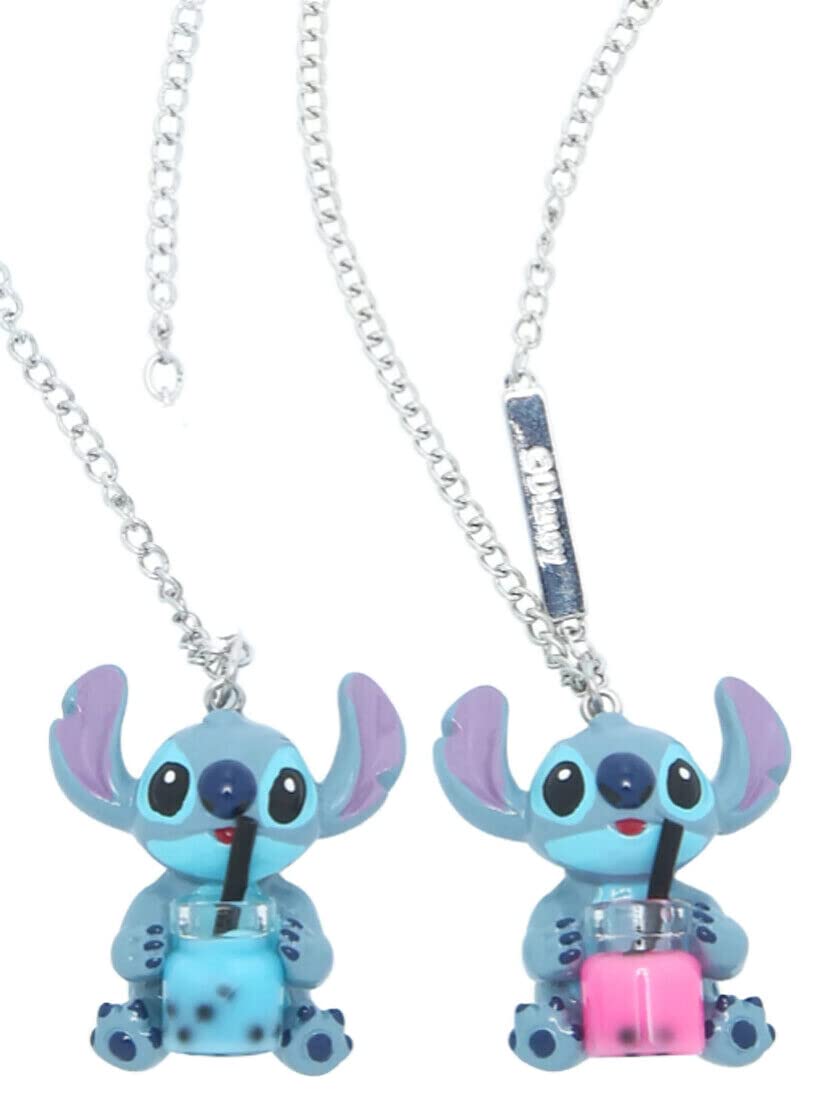 Lilo & StitchDisney Boba Bestie Tea 3D Necklace Set, Metal