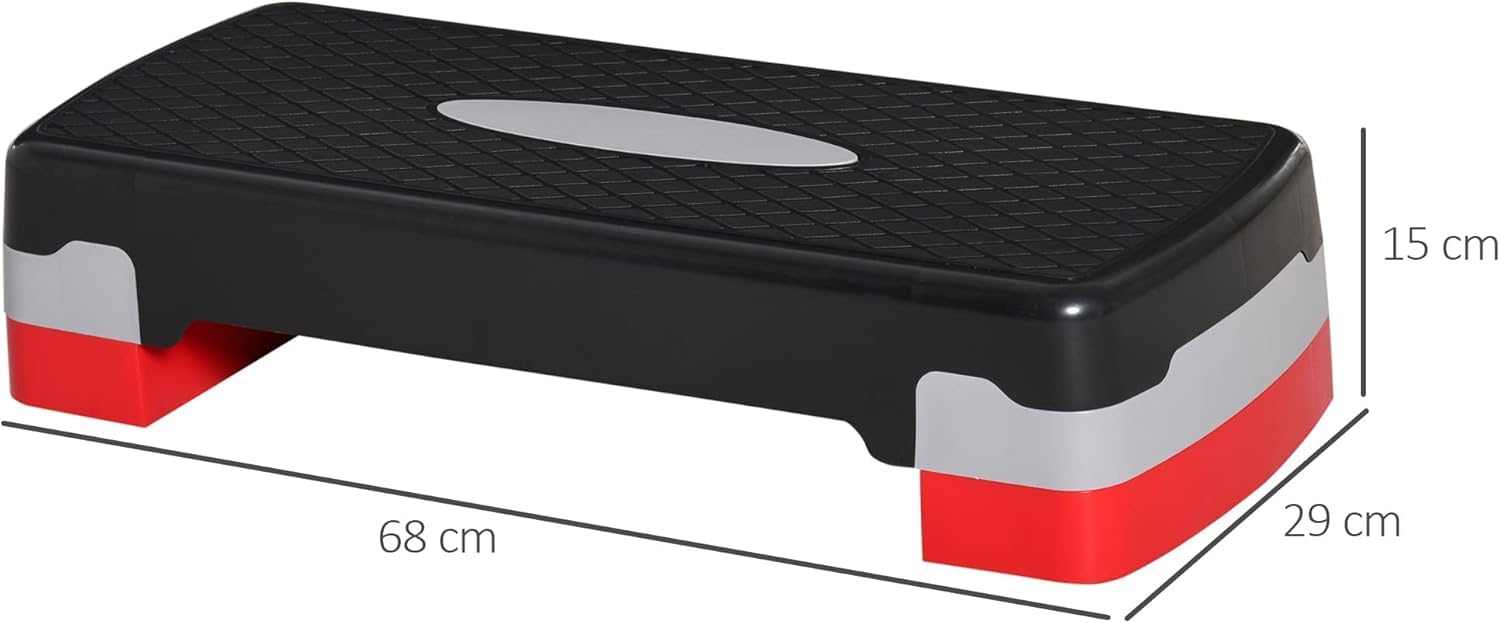 Steppbrett Fitness Aerobic Stepper Höhenverstellbar Step Bench Mit Stufen. Rutschfestes Trainingsgerät Für Büro Und Zuhause. Trainingsgeräte Für Zuhause