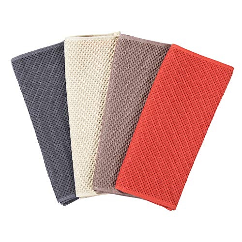 Homaxy 100% Cotton Waffle Weave Kitchen Dish Towels, Ultra Soft Absorbent Quick Drying