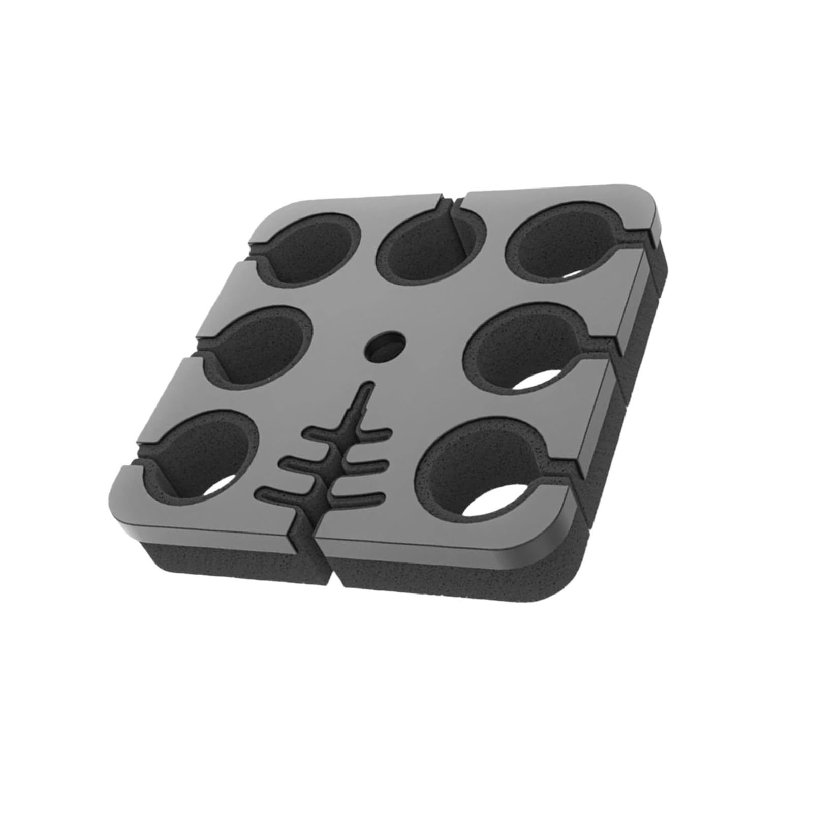 Hsioluted Transportable 7 Slot Pickup Stand Planner Aluminum Construction Attractive Wire Organization for Stage Use Microphone Stand Organiz