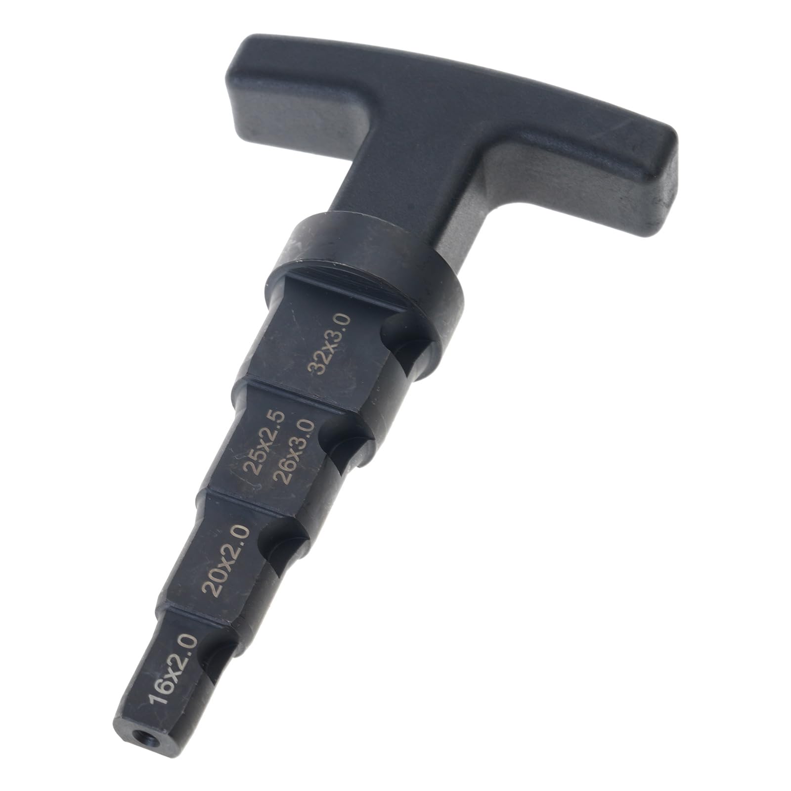 Strumento di sbavatura per tubi interni, cricchetto multistrato 4 in 1 con alesatore di calibrazione rotante per metallo da 16-32 mm, svasatore professionale per sanitari