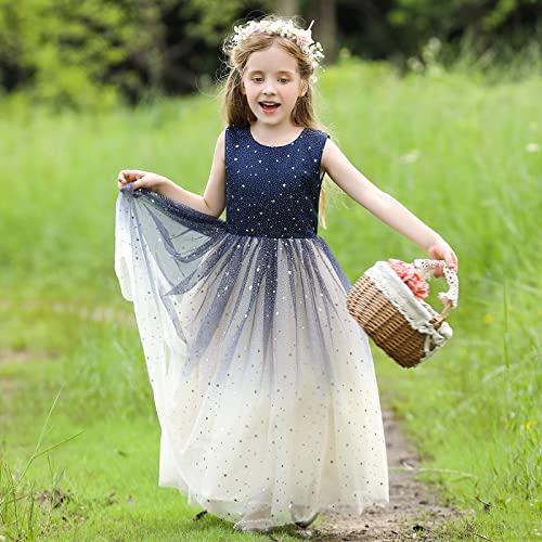 Flower Girls Tulle Dress Formal Ball Gown Dresses for Girls Wedding Bridesmaid Princess Pageant Fairy Dress3