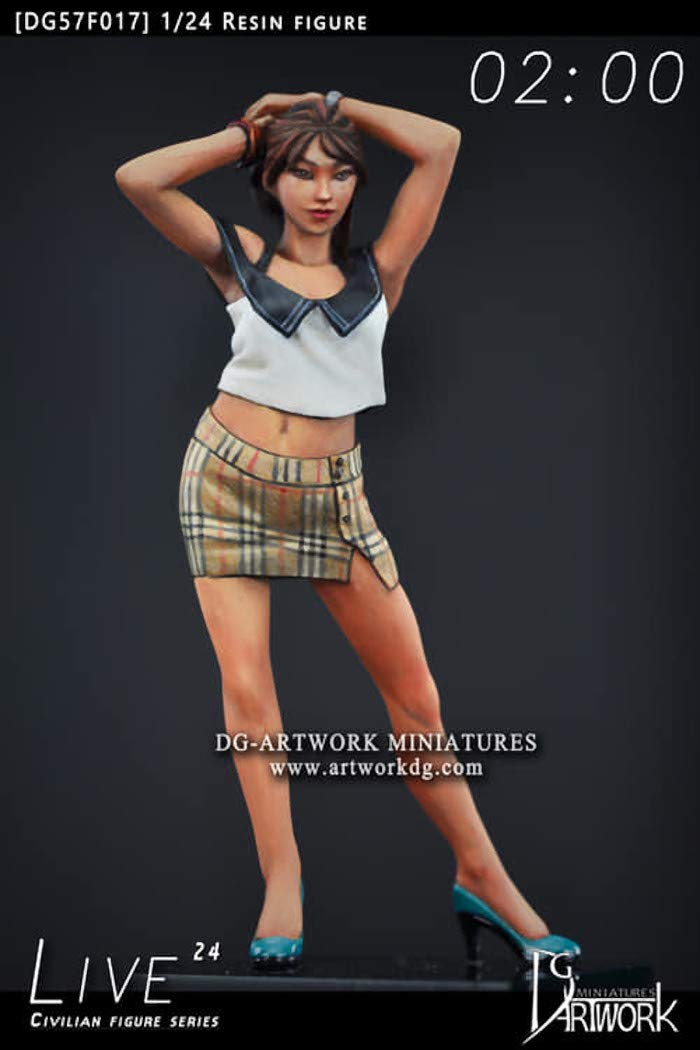 DG Artwork DG75F017 1/24 Civilian Figure Series Live 24-02:00 - Kit de montaje de resina sin pintar