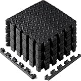 イエスフォーオール(Yes4All) トレーニング用ジョイントマット エクササイズマット 防音 衝撃吸収 ホームジム 30cm×30cm×1.1cm×12枚セット(1.1m2) ブラック サイドパーツ付 【日本正規輸入品】 KAL0