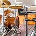 Kuyal Foldable Portable Hi-Hat Stand,Pedal Control Style Drum Hi-Hat Cymbal Stand with Pedal Silver & Black (Hi-Hat Stand)