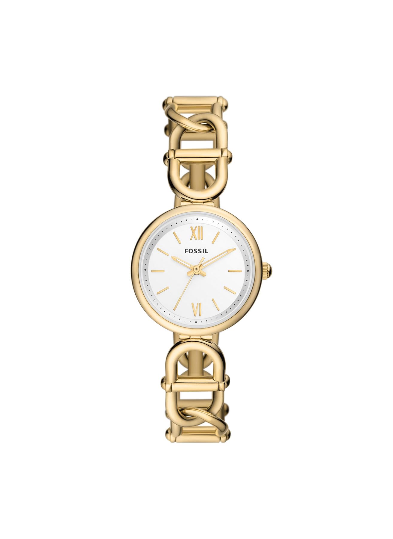 Fossil Carlie Watch for Women, Gold Tone Quartz Three Hand Movement with Stainless Steel Strap,Golden Yellow