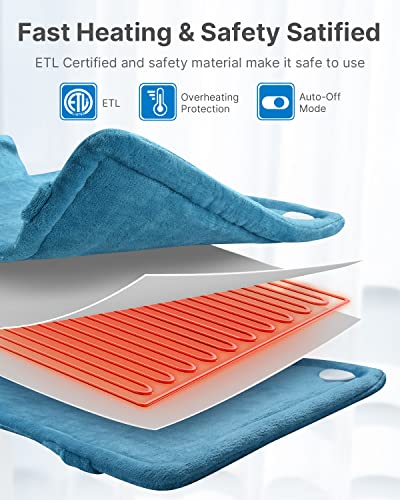 RENPHO-Mothers-Day-Gifts-for-Mom-Heating-Pad-for-Neck-and-Shoulders-and-Back-Pain-Relie-Birthday-Gifts-for-Women-Men-FSA-HSA-Eligible-24×33-Electric-Heat-Pad-Auto-Shut-Off-ETL-Certified-Blue RENPHO Mothers Day Gifts for Mom Heating Pad for Neck and Shoulders and Back Pain Relie Birthday Gifts for Women Men FSA HSA Eligible 24×33 Electric Heat Pad Auto Shut Off ETL Certified Blue