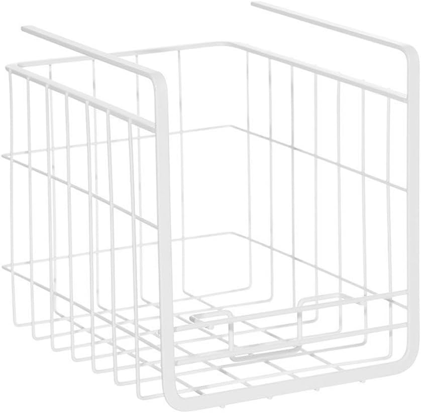 BESTonZON Simple Stylish Design Storage Basket under Shelf Basket Narrow Snack Storage Wall-hanging for Kitchen