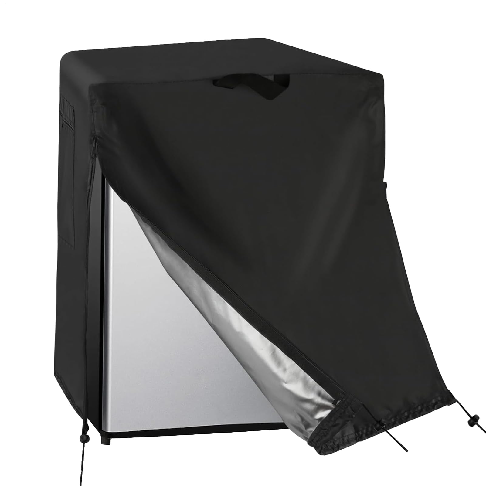 Double Zipper Fridge Cover | Waterproof Appliance Protector | Adjustable Core Closure, 600D Oxford Fabric, Fits Vertical Freezers