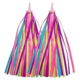 Paliston 1 Pair (2pcs) Bike Handlebar Streamers Scooter Grips Streamers Tassel Ribbons for Boys Girls Style 4