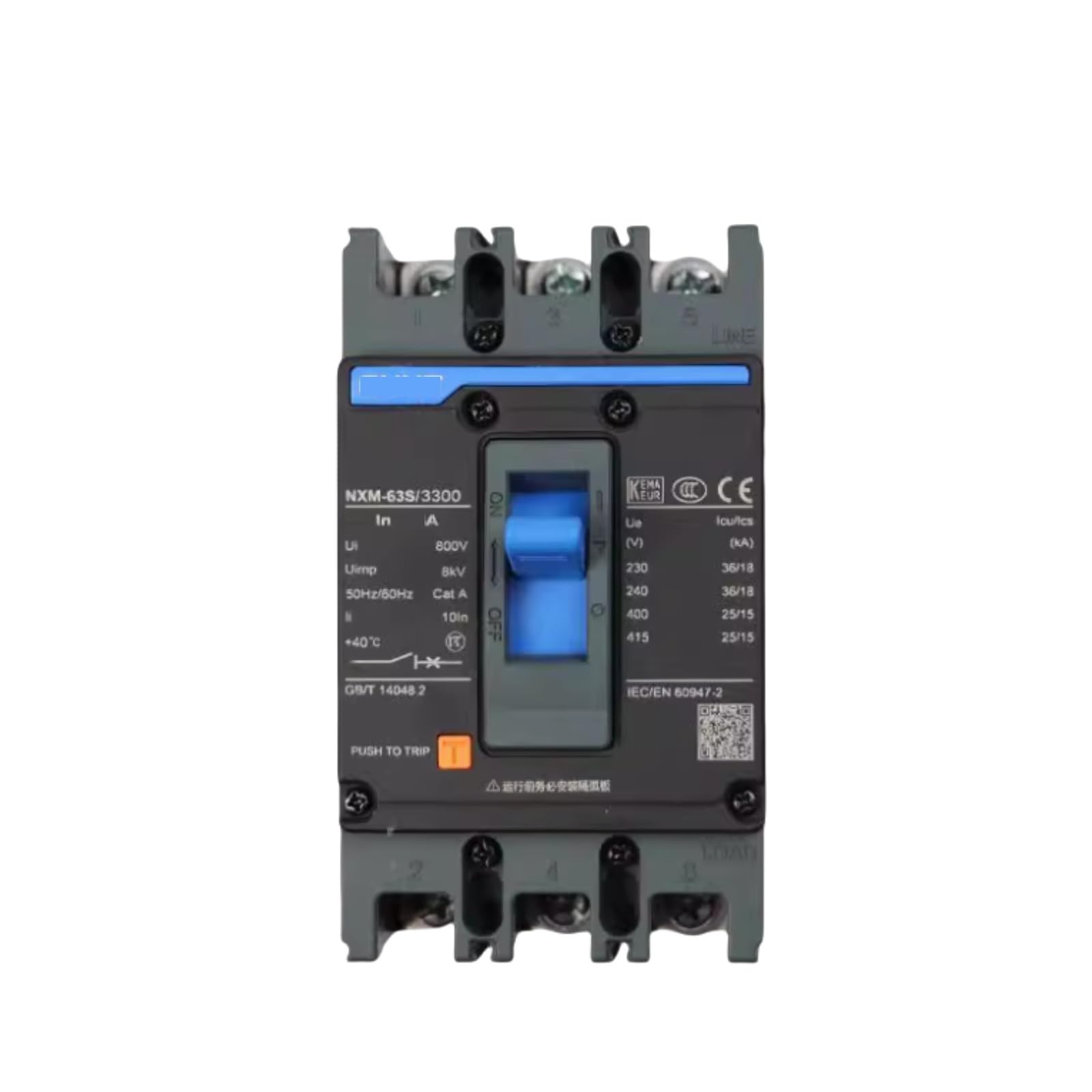 Disjoncteur à boîtier moulé NXM-63S/3300 50 A 3P pour protection réseau triphasé