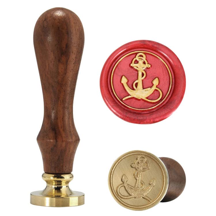 Yoption - Sello de cera de ancla, sello de cera de sellado vintage, ideal para adornar tarjetas, sobres, invitaciones de fiesta de boda, paquetes de