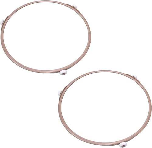 Paquete de 2 anillos giratorios de microondas de 7.45 pulgadas, soporte para bandeja de placa de vidrio, anillo interior de repuesto, para