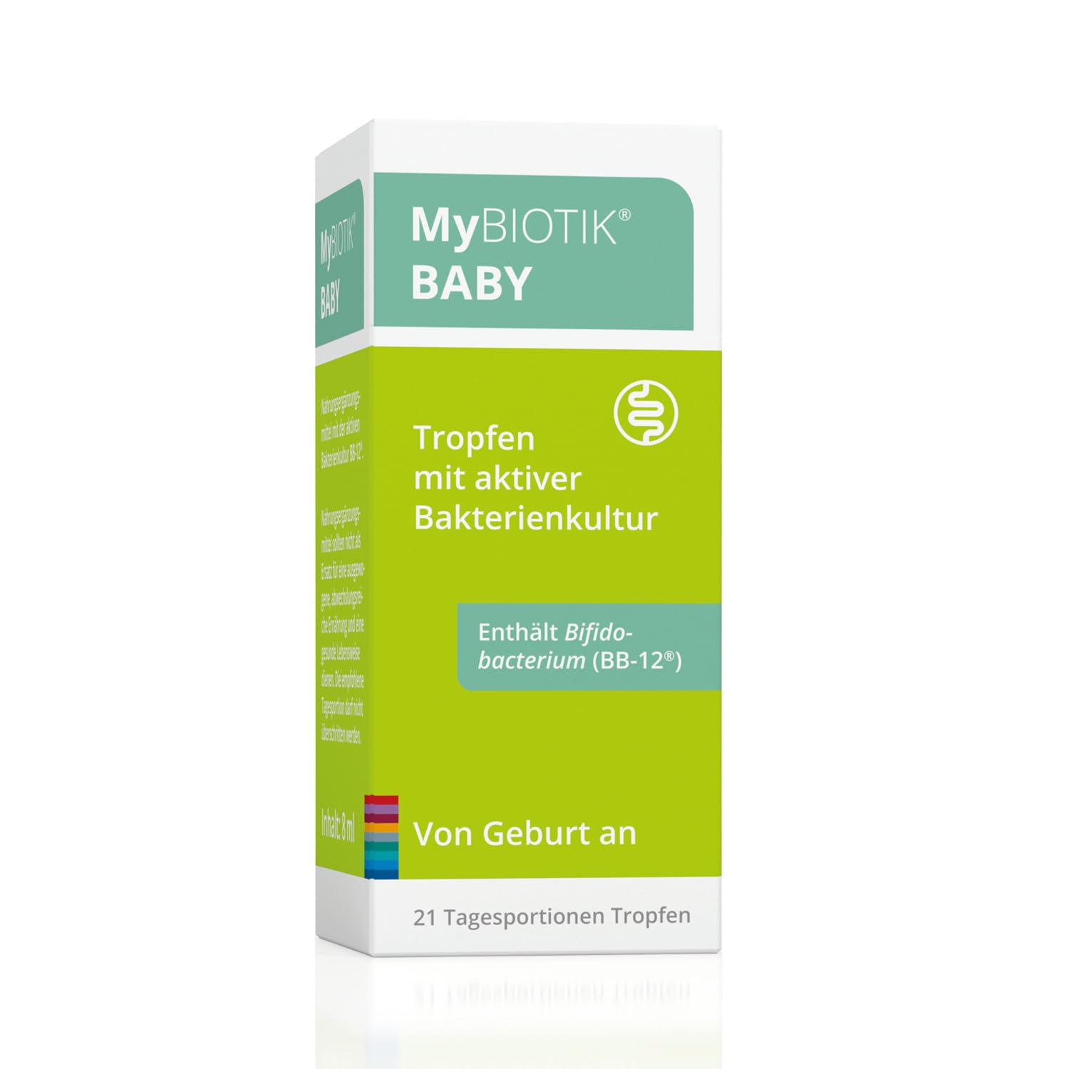 MyBIOTIK®BABY I made by nutrimmun I Für 21 Tage I Speziell für Babys entwickelt I Aktive Bakterienkultur BB-12 ®I Tropfen I Vegan I Glutenfrei I Laktosefrei I Laborgeprüft