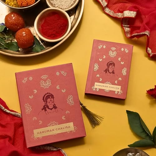 Hanuman Chalisa Pocket Book (Hindi, Roman Hindi, Hardbound) Premi...