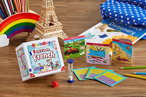 BrainBox Let's Learn French (2022) | Card Game | Ages 8+ | 1+ Players | 10+ Minutes Playing Time