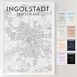 Mapdify Ingolstadt personalisiertes Stadtposter, dein 