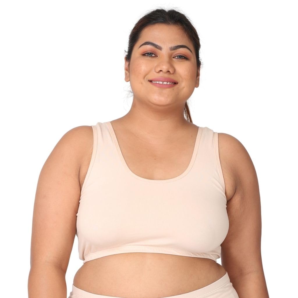 adira | Plus Size Sleep Bra | Cotton Non Padded Bras to Wear at Home | Bra for Sagging and Heavy Breast | Wirefree & Full Coverage | Plus Size | Pack of 1-picture-19