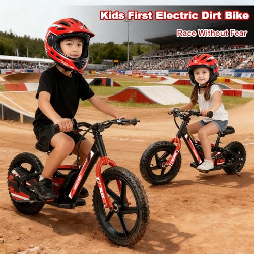 LEFELWEL Electric Balance Bike for Kids Ages 3-5, Adjustable Speed and Long Range, Lightweight and Durable, Safety Handbrake, Electric Dirt Bike Ebike for Kids - Image 5