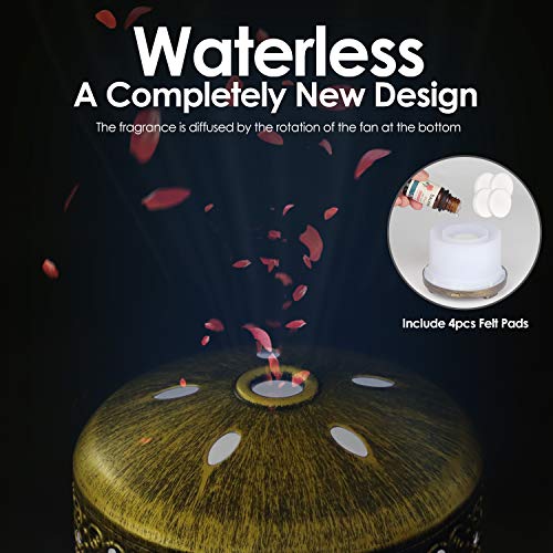 Mini Cordless Essential Oil Diffuser, Wireless Metal Diffusers for Essential Oils, Portable Aromatherapy Diffuser with Battery Operated & USB Charge, Diffuser for Car, Bedroom, Bathroom - Image 4