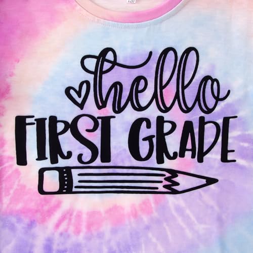 Image of MODNTOGA Kid Girl Boy First Day of School Shirt Back to School T-Shirt Hello Kindergarten 1st 2nd 3rd Grade Graphic Tee Tops