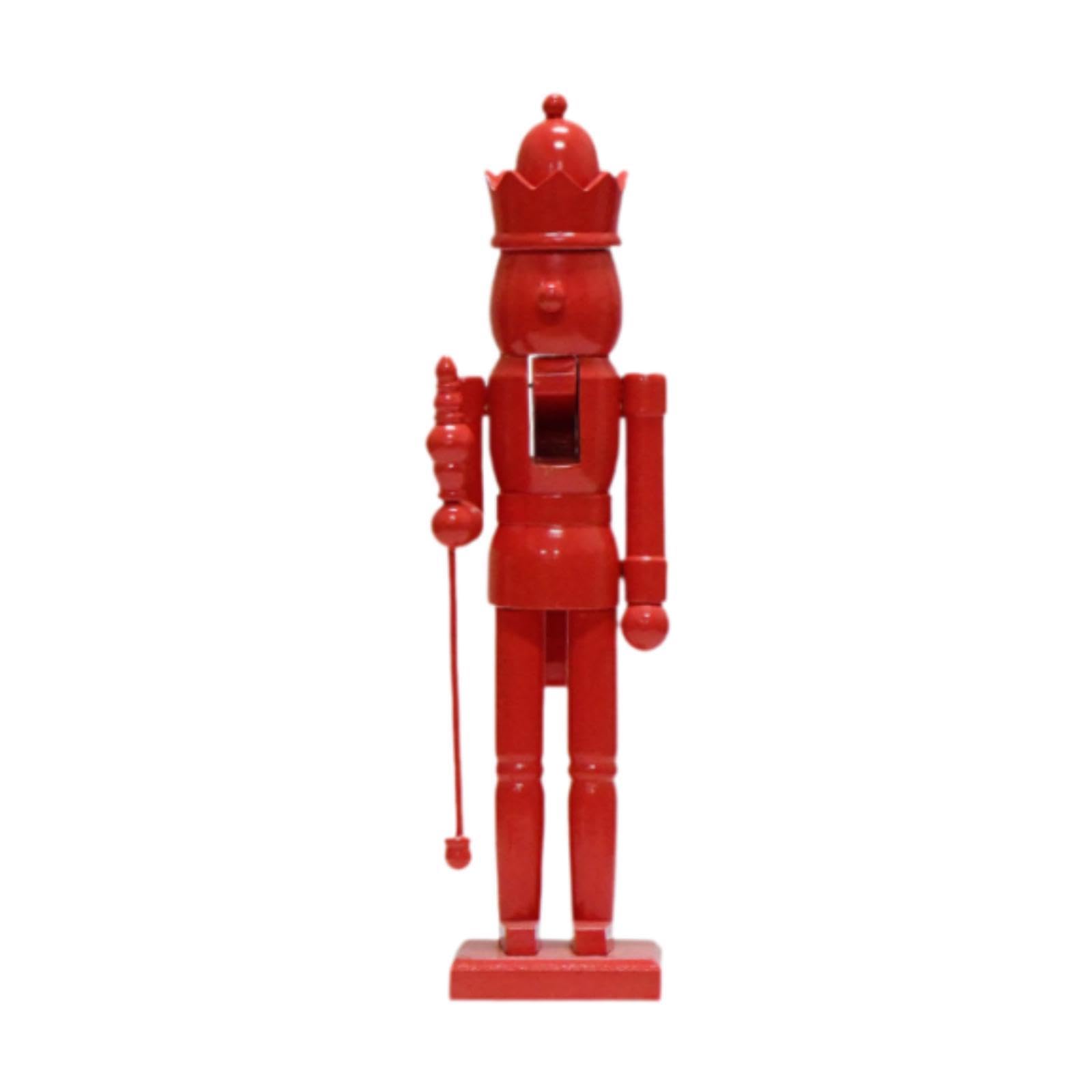 Casse-Noisette en bois rouge de 30cm pour décoration de Noël table et cheminée