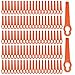 Produktbild FUIPVGI 100 Stück Kunststoff Ersatzmesser Trimmer, Gartenmäher Ersatzmesser, Rasentrimmer Messer Kunststoff Ersatzmesser, Ersatzmesser-Set, Rasentrimmer Zubehör, für Akku-Rasentrimmer (Orange)