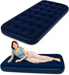 Colchão Inflável Solteiro Portátil Premium – Conforto Ideal para Viagem, Camping e Uso Doméstico