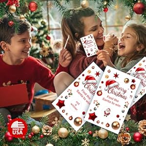 Merry Christmas Party Game Scratch Off, Find The Santa Easy to Play Silly Games, Fun Idea, Ice Breaker Activity. Raffle Cards, Set of 40 Cards Made in USA Merry Christmas Party Game Scratch Off Find The Santa Easy to Play Silly Games Fun Idea Ice Breaker Activity Raffle Cards Set of 40 Cards Made in USA