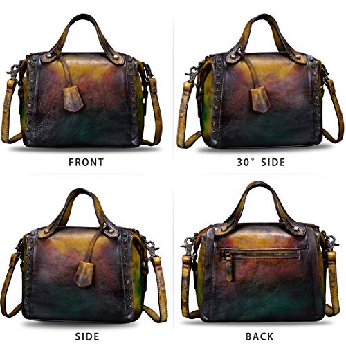 Genuine Leather Purses and Handbags for Women Vintage Handmade Fashion Leather Shoulder Bag Crossbody Satchel with Strap - Image 5