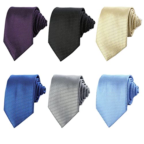 Image of Men's Necktie Classic Silk Tie Woven Jacquard Neck Ties 9 PCS