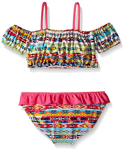 Jessica Simpson Girls' Two Piece Off She Shoulder Bikini2