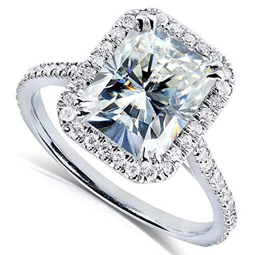 Kobelli Radiant-cut Moissanite Engagement Ring 3 CTW 14k White Gold3