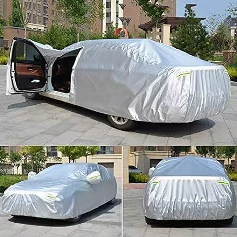 Image of Kaugung Car Cover Custom fit BMW 3 Series E92 (2006-2013), 6 Layers Windproof All Weather Waterproof Outdoor Cover Sun Rain UV Dust Snow Protection. Silver