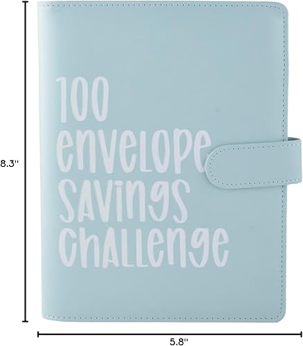 Miniatura 7 de Carpeta de desafío de 100 sobres, forma fácil y divertida de ahorrar $5,050, carpeta de presupuesto para ahorro de dinero con sobres de efectivo,