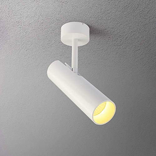 Foco de techo LED COB de aluminio blanco orientable con rotación 360 8