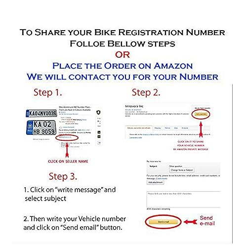 Image of Innovqaraj Embossed Ind Number Plate for Bike| Fancy | No Bar Or Serial Code| for Old Bike Only (Blue)