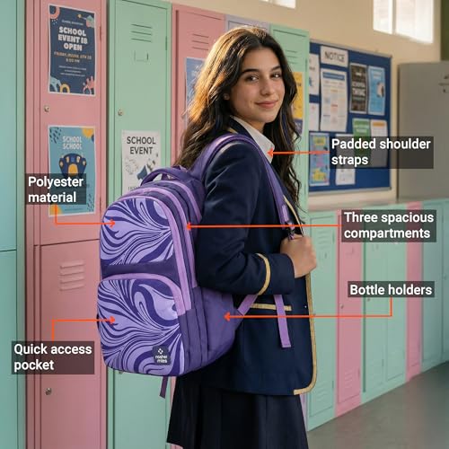 Image of Nasher Miles Polyester Laptop Backpack | Ideal for College, School, Office & Travel | Men, Women, Boys, Girls