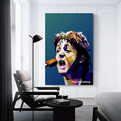 ASDYO Paul McCartney Poster sur toile moderne du groupe de rock des Beatles 40 x 60 cm - Les Beatles, Paul McCartney, John Lennon, RIngo Starr, George Harrison ASDYO Paul McCartney Poster sur toile moderne du groupe de rock des Beatles 40 x 60 cm – Image 4