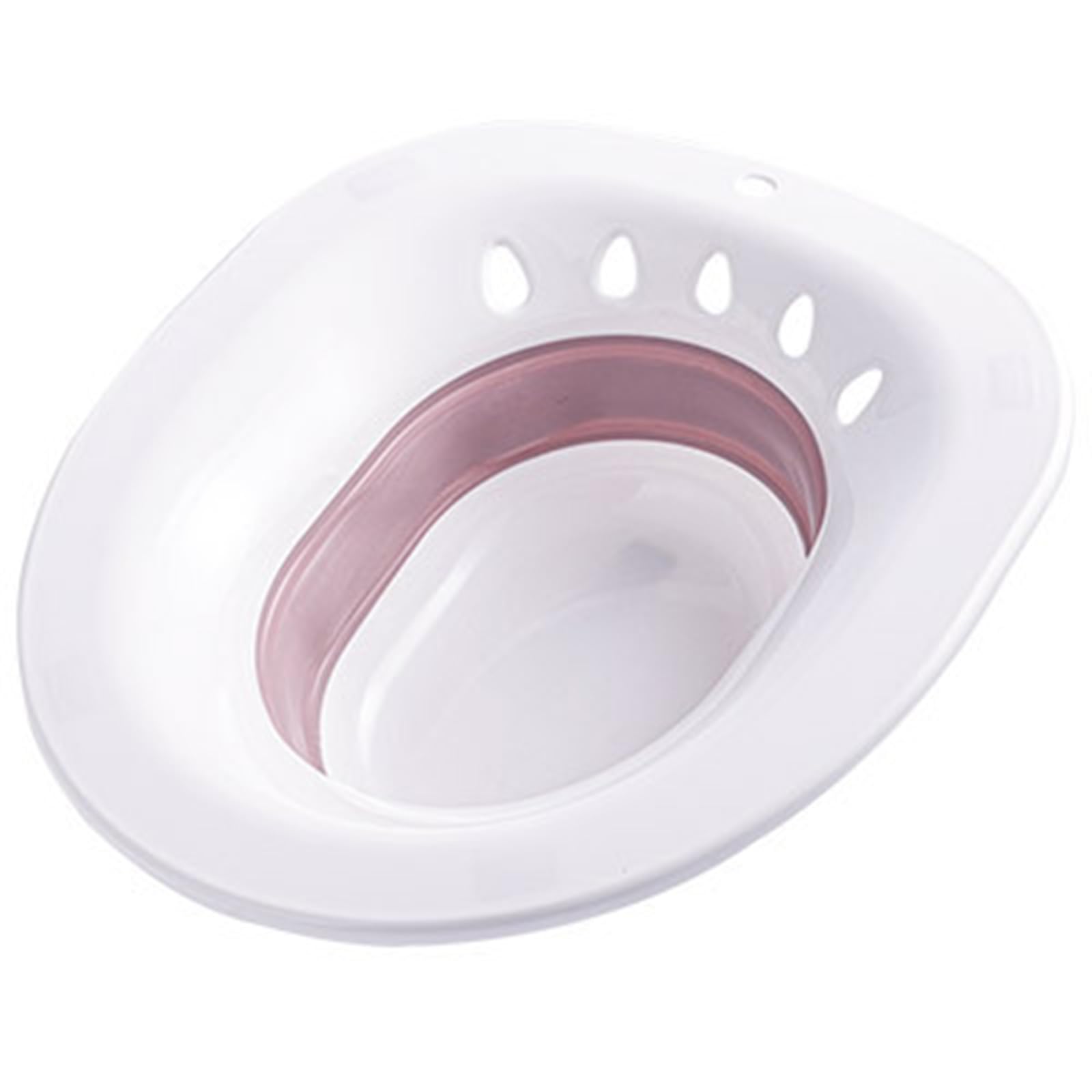 Bassin de bain sitz portable rose : bidet pour WC suspendu et toilette classique