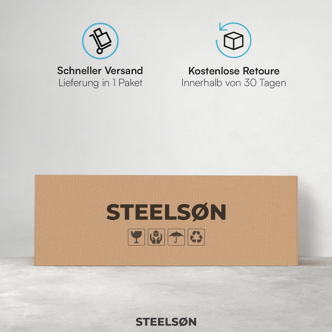 STEELSØN Timir Gerätehaus Metall – Geräteschuppen mit Pultdach – Gartenhaus 160x103x100cm (HxTxB) – Gartenschuppen Anthrazit – Gartenhütte Zinkstahlrahmen – Gerätehütte rostfrei – Schuppen Garten