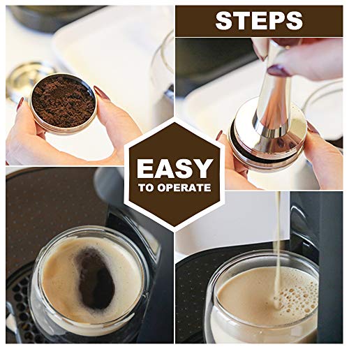 Cápsulas de café reutilizáveis Blusea, cápsulas de café em aço inoxidável, compatíveis com máquina d