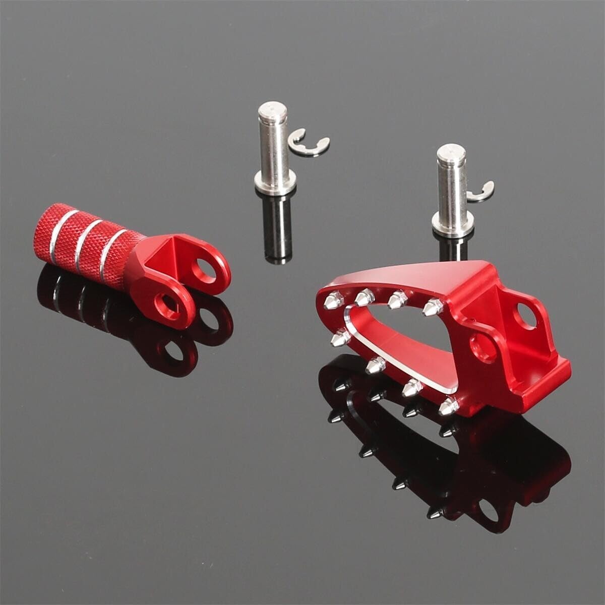 XR650L Folding Gear Shift Brake Pedal Compatible with XR 650L 1996-2004 CNC Motorcycle Accessories Lever Shifter Peg Step Plate (Black)