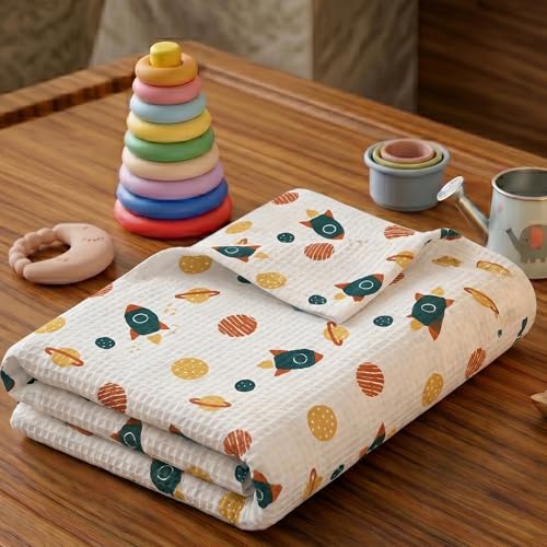 Image of Mafatlal Coo Coo 100% Cotton Kids Bath Towel (147x73 cm) | 250 GSM | Soft, Lightweight & Quick-Dry | Fun Cartoon Print | Multicolor | Perfect for Everyday Use | Pack of 1