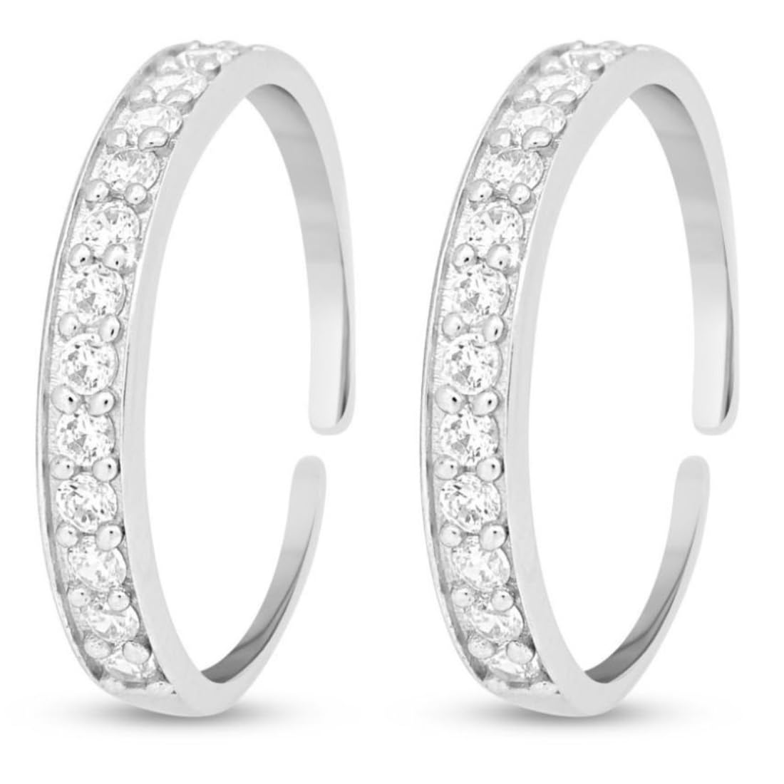 ZAVYA 925 Sterling Silver Rhodium Plated Toe-ring |Gift for Women and Girls | With Certificate of Authencity and 925 Hallmark