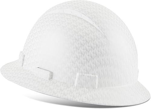 ProtectX - Casco duro de ala completa de alta calidad Cascos De Construcción para mayor seguridad suspensión de trinquete ajustable de 6 puntos