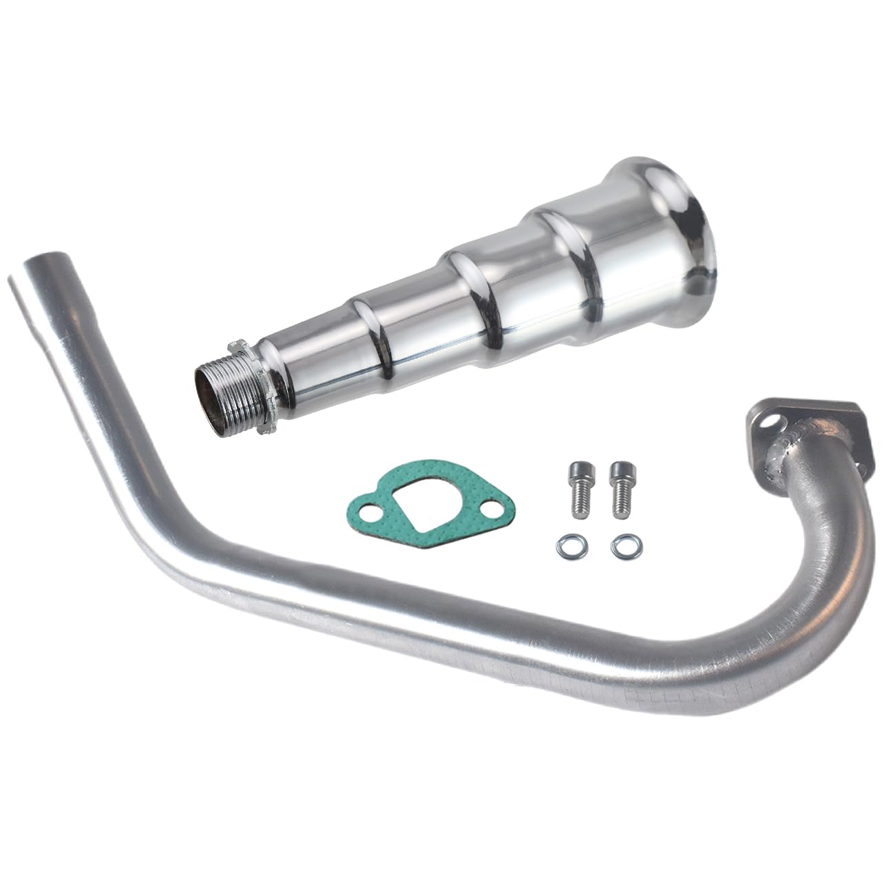 4 Stage Exhaust Header Pipe,For Predator 212cc 196cc Engine Silver