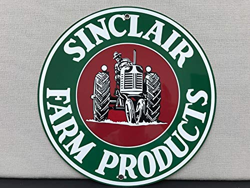 Dimensioni: 30,5 x 30,5 cm Lotusworld New Sign Sinclair Farm Products - Targa Vintage per Garage, Olio di Benzina, 30,5 x 30,5 cm