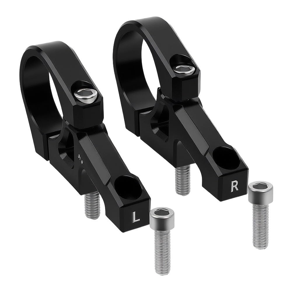 Connecteur de fourche léger à prise directe pour guidon de vélo, aluminium CNC6061, double structure d'épaule pour rigidité, 52 mm, argent