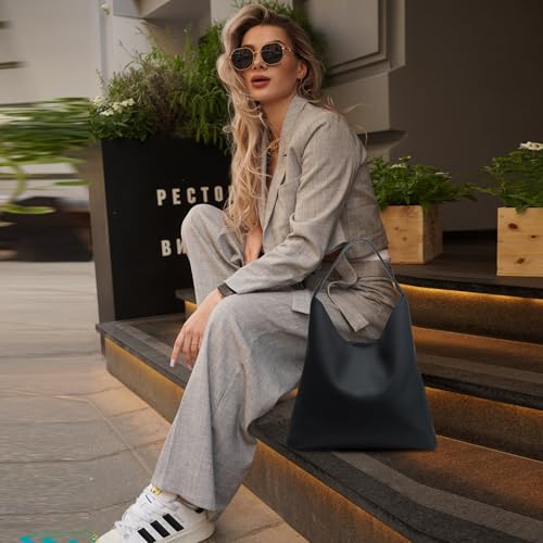 Image of Hobo Bags for Women Soft PU Leather Shoulder Handbag high-capacity Slouchy Tote Purses